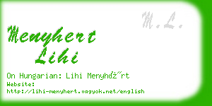 menyhert lihi business card